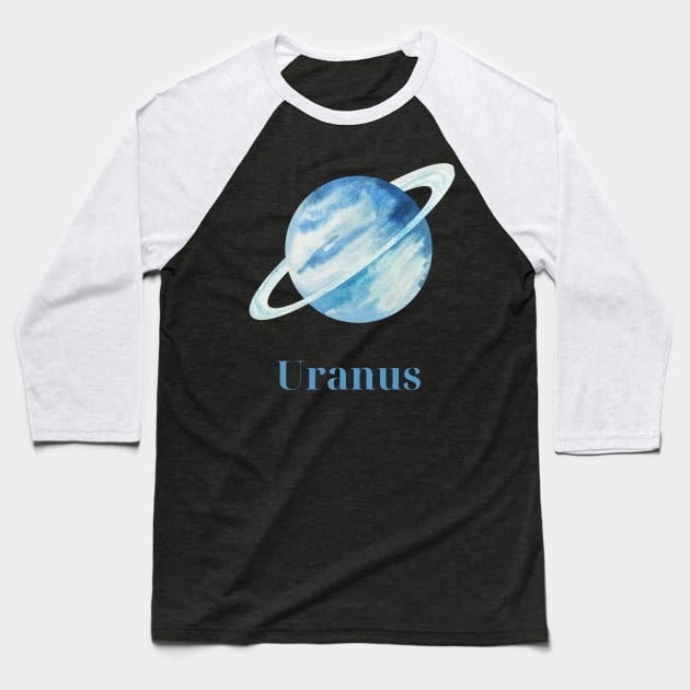 Uranus Baseball T-Shirt by DuViC